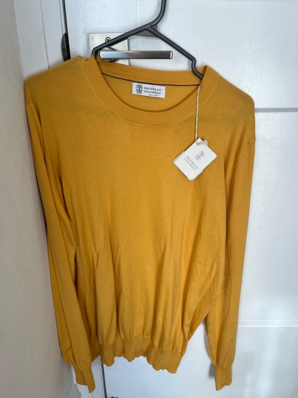 Brunello Cucinelli Golden Yellow Crewneck Sweater